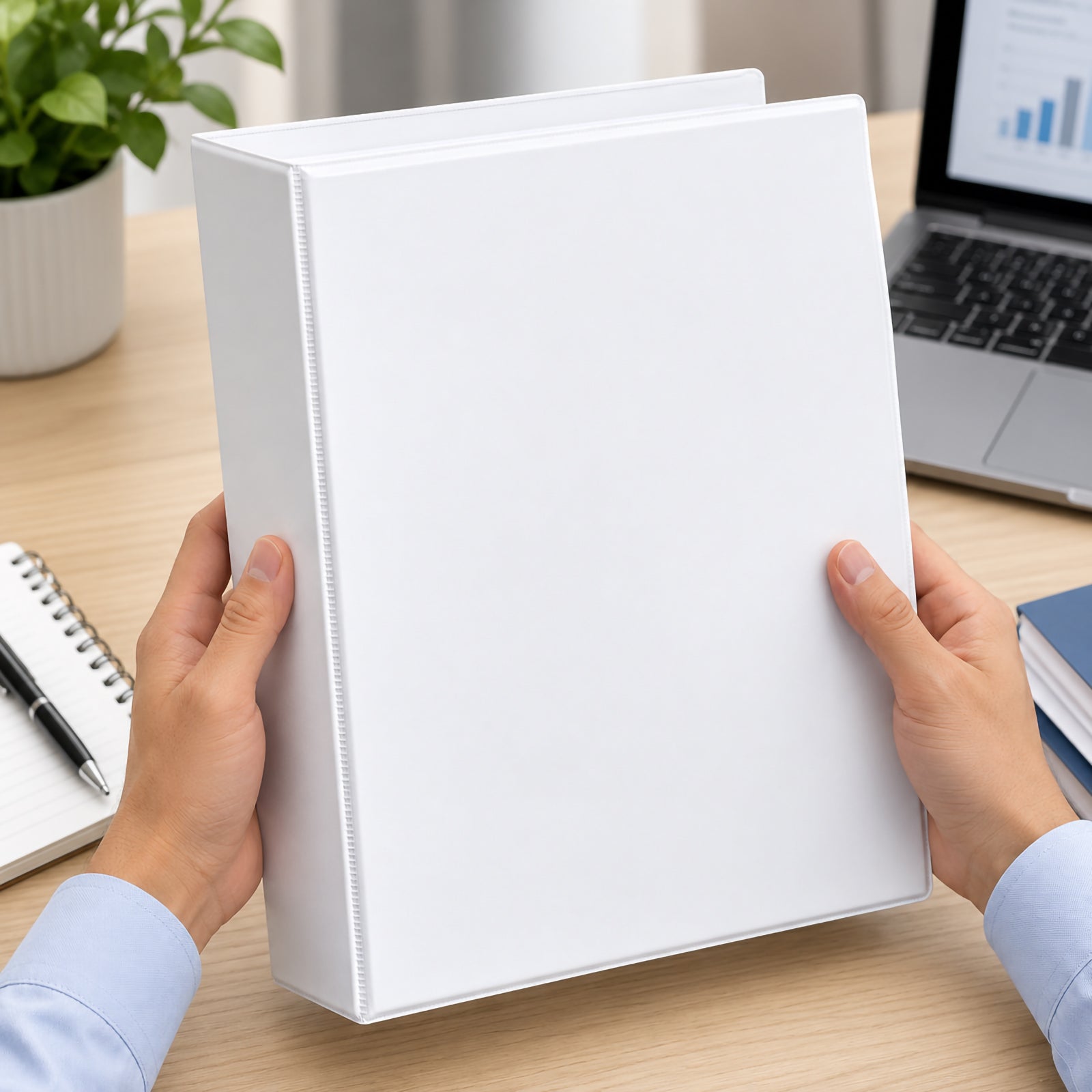 Marbig Clearview Ring Binder A4 50mm 4D White - image 5