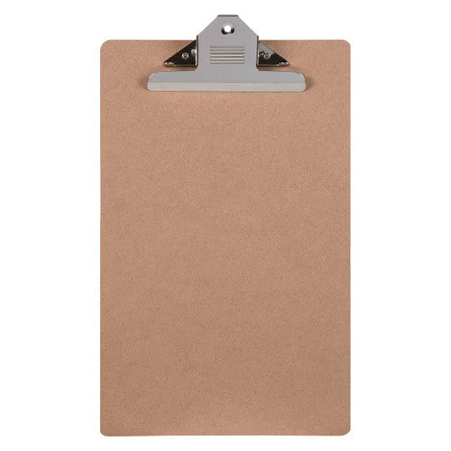 Marbig Clipboard Masonite Large Clip Foolscap Brown