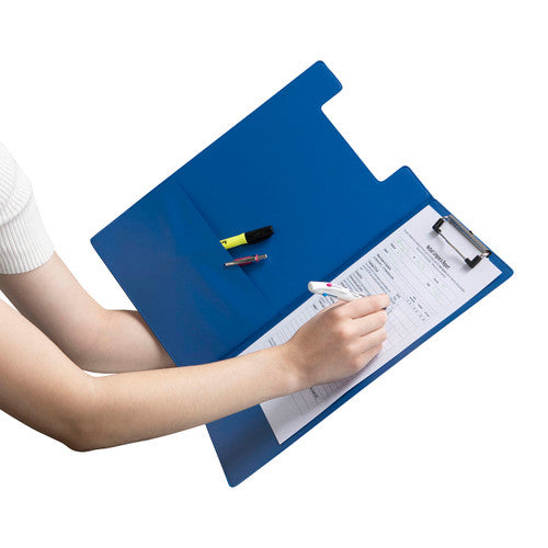 Marbig Clipfolder Polypropylene Foolscap Blue