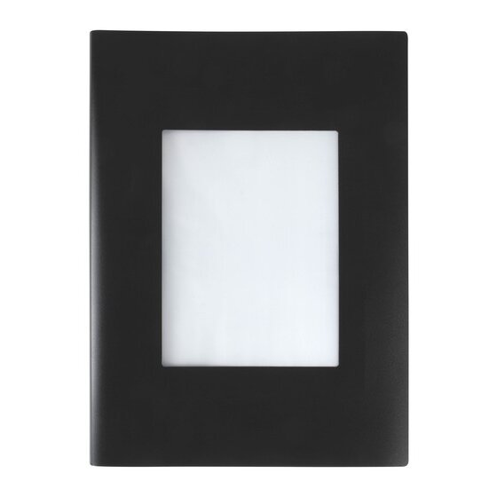Marbig 2018802 black A3 non refillable display book, portrait, with a clear window frame on the front cover