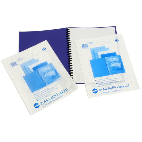 Marbig Display Book Refill A4 Clear Pack of 100