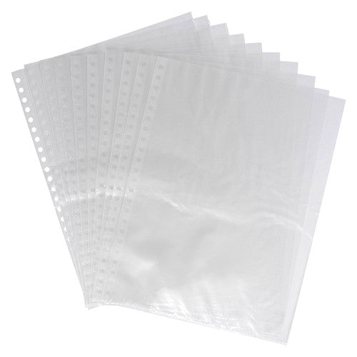 Clear A4 refill pocket inserted into a Marbig display book holding a document