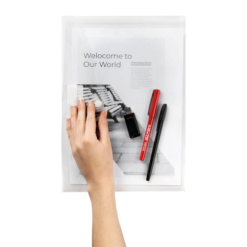 Marbig Doculope Document Wallet A4 Clear Pack of 10