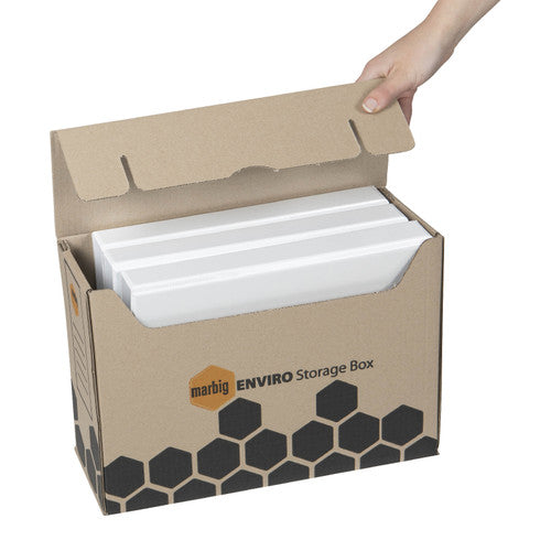 Marbig Enviro Storage Box Brown Carton of 20
