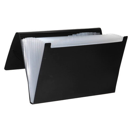 Marbig Expanding File 12 Pocket Foolscap Black