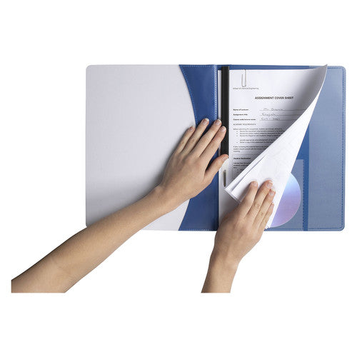 Marbig Flat File with Insert Cover A4 Premier Blue