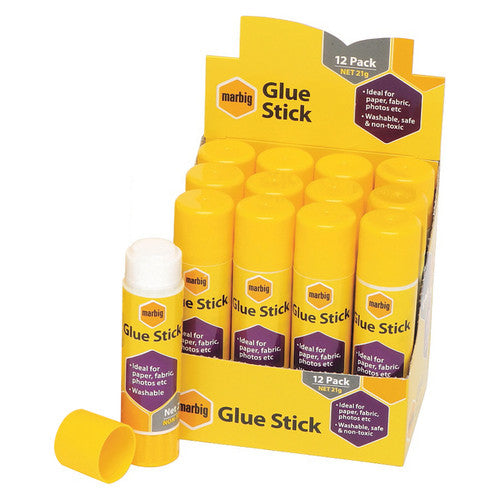Marbig Glue Stick Display Unit 12 x 21g Clear - image 1
