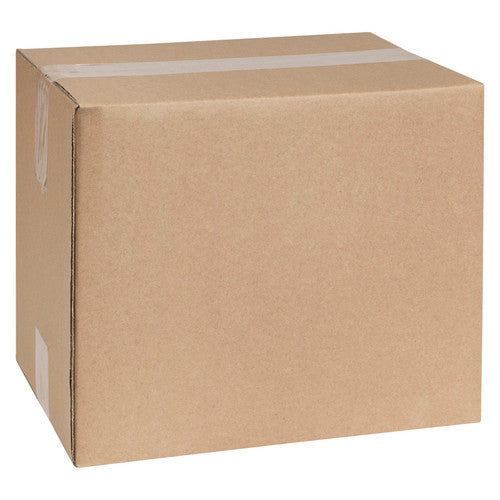 Marbig Professional heavy duty brown shipping carton listed at 305 x 215 x 250mm, shown made up with clear tape along the top seam and plain unprinted sides