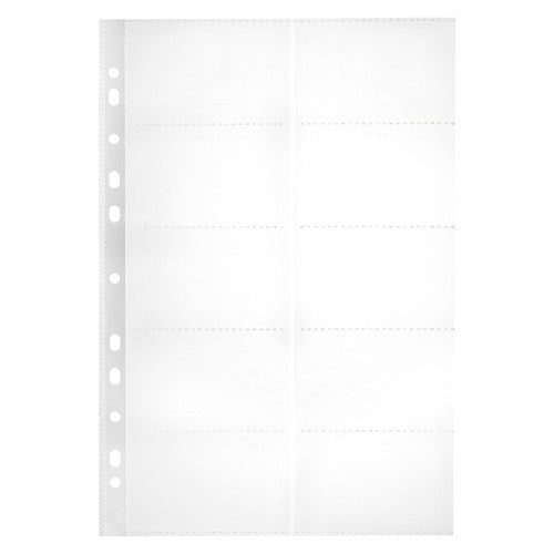 Marbig Heavyweight Business Card Pocket A4 Clear Pack of 10