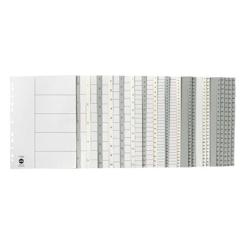Marbig Indices and Dividers 1-20 Tab PP A4 White