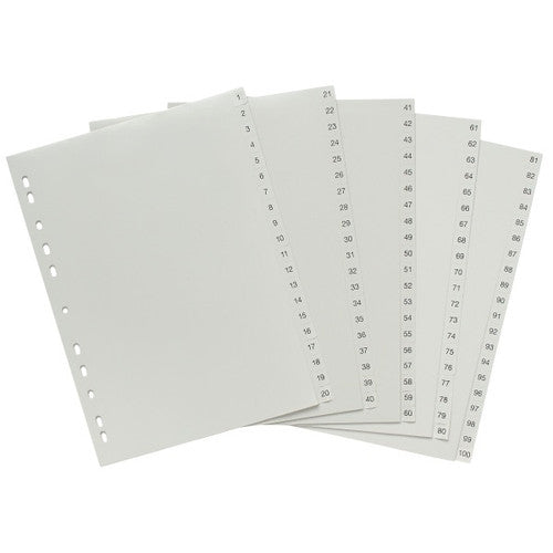 Marbig Indices and Dividers 1-5 Tab PP A4 White