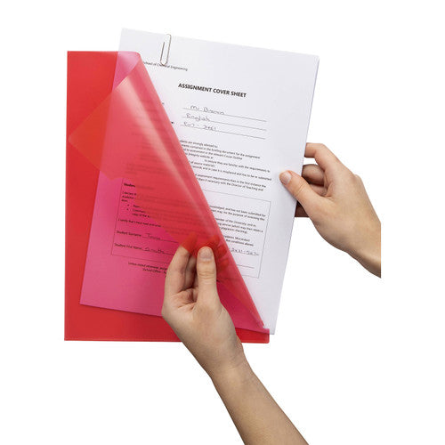 Marbig Letter File A4 Red Box of 100