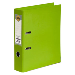 Marbig Lever Arch File PE Linen A4 Lime - image 1