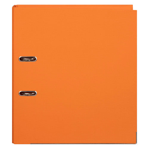 Marbig Lever Arch File PE Linen A4 Orange Pack of 10 - image 2