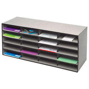 Marbig Literature Sorter Grey 20 Compartments - image 1