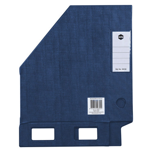 Marbig Magazine File PVC A4 Blue
