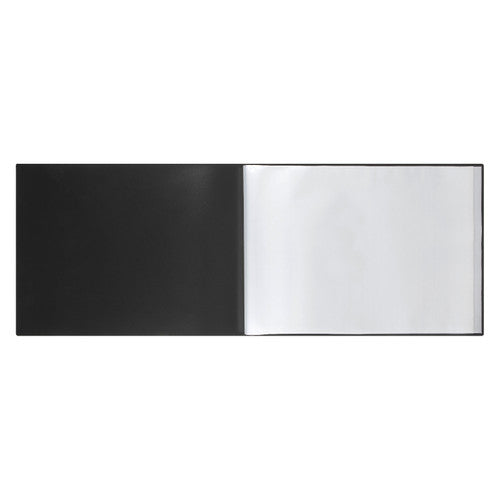 Marbig Non Refillable Display Book Insert Cover 20 Pocket Landscape A3 Black