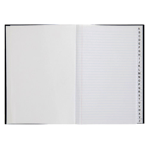 Marbig Notebook A4 with Index 200 Page Red Black