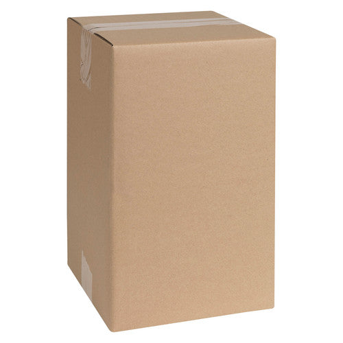 Marbig Professional 51018 plain brown pallet carton, 185 x 185 x 300mm, shown assembled and taped shut on a white background