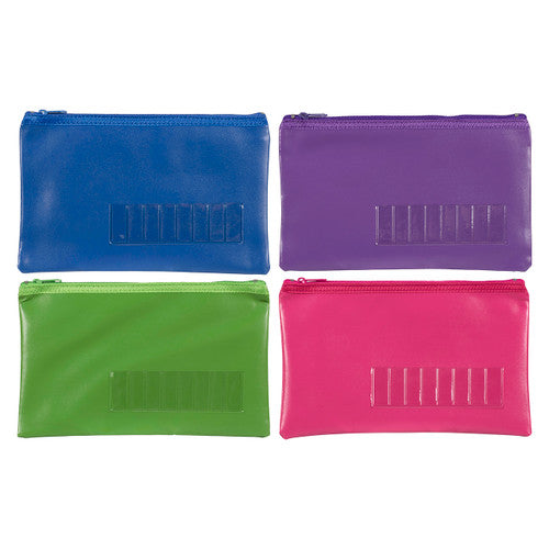 Marbig Pencil Case Name Small 225 x 140mm Summer Colours Assorted Box of 12