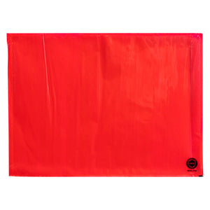 Plain red Marbig Professional 325 x 235mm packaging envelope with no printed wording and a small Professional Series roundel in the corner