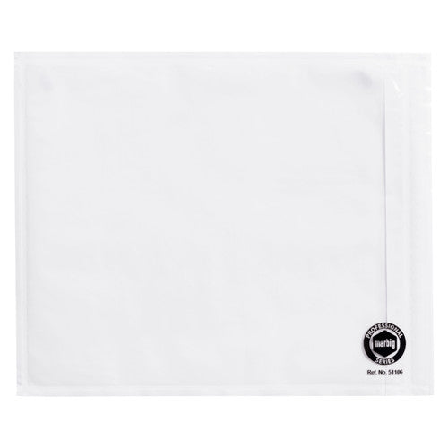 Plain white Marbig Professional 175 x 140mm packaging envelope with no printed wording and a small Professional Series roundel lower right