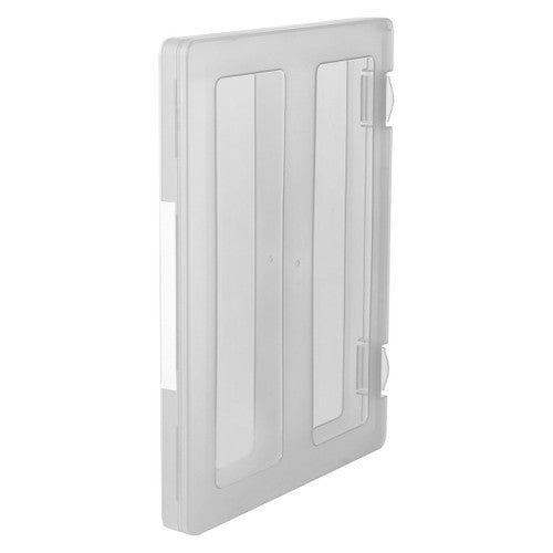 Marbig Plastic File Case A4 with Clip Label Clear