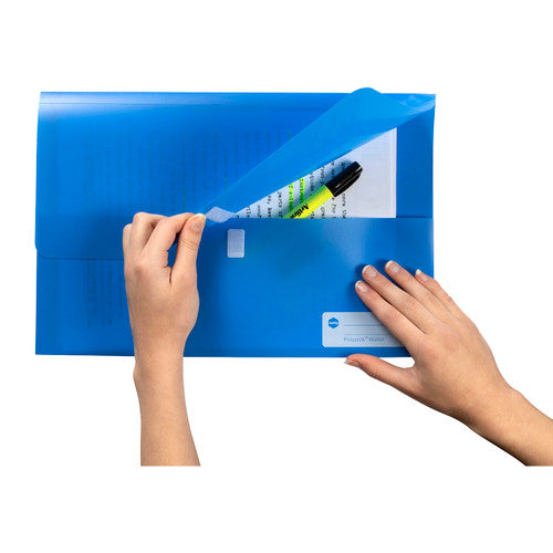 Marbig Polypick Document Wallet Foolscap Blue
