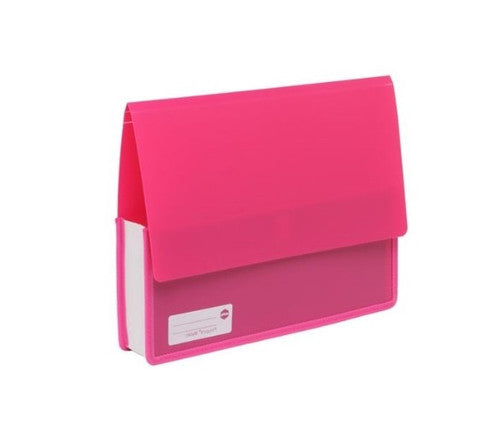 Marbig Polypick Document Wallet Heavy Duty A4 Pink