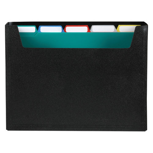 Marbig Portable Organiser File with Tabs A4 Black