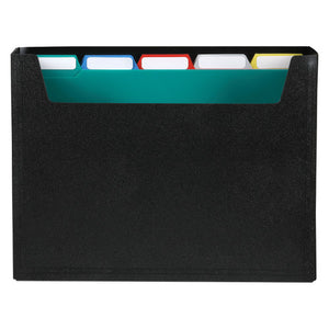 Marbig Portable Organiser File with Tabs A4 Black