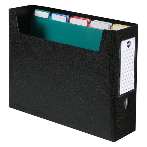 Marbig Portable Organiser File with Tabs A4 Black