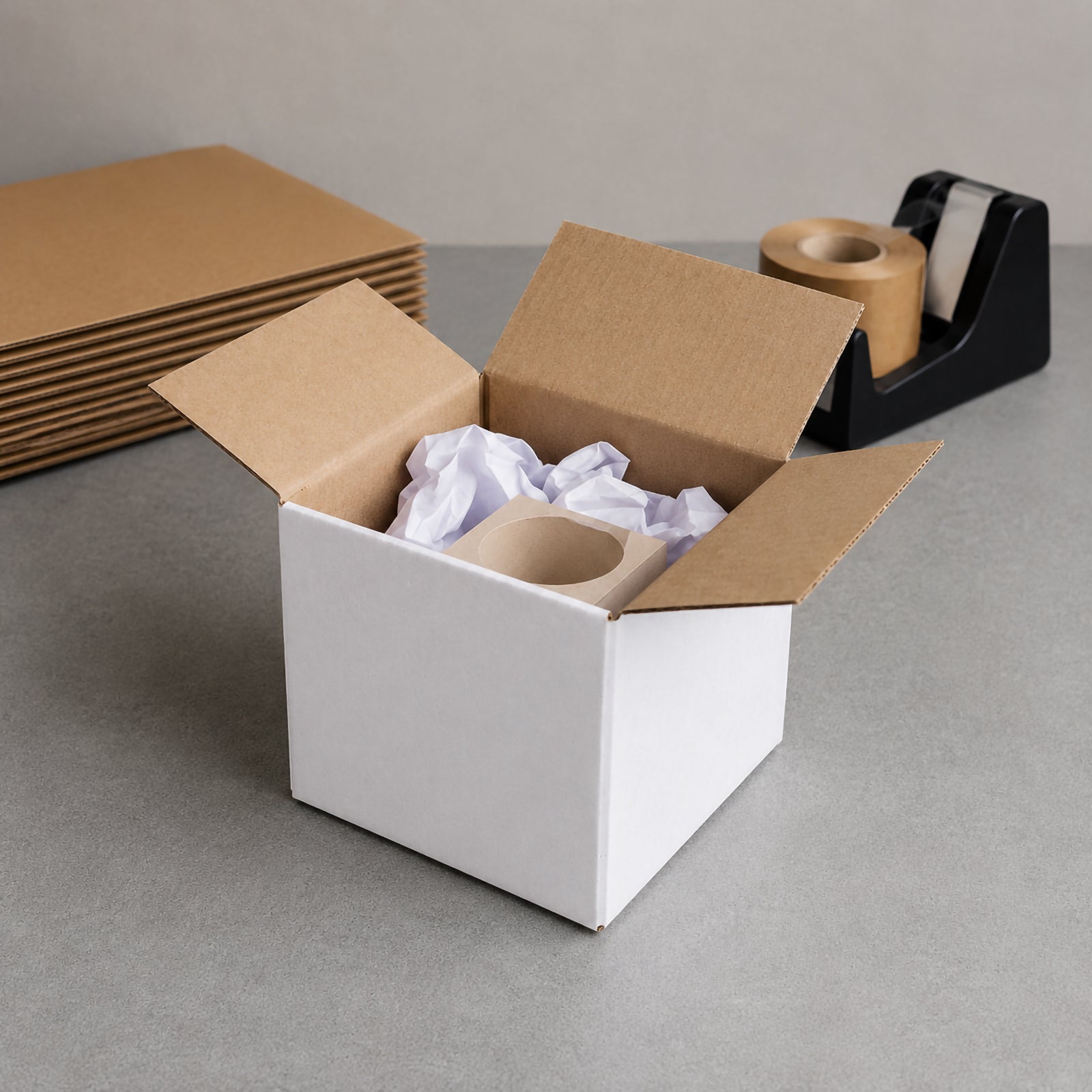 Marbig Pro Shipping Box White 130x130x130mm Carton of 25 - image 2