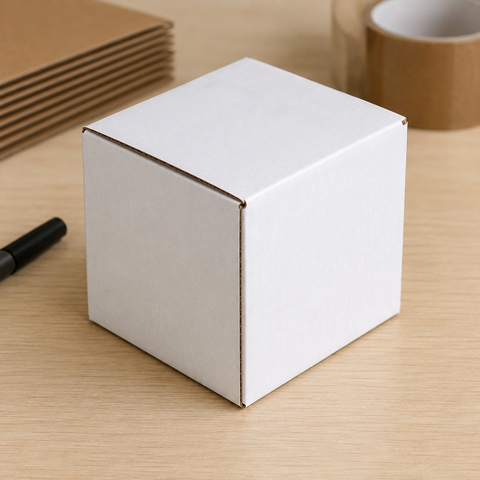 Marbig Pro Shipping Box White 130x130x130mm Carton of 25 - image 3