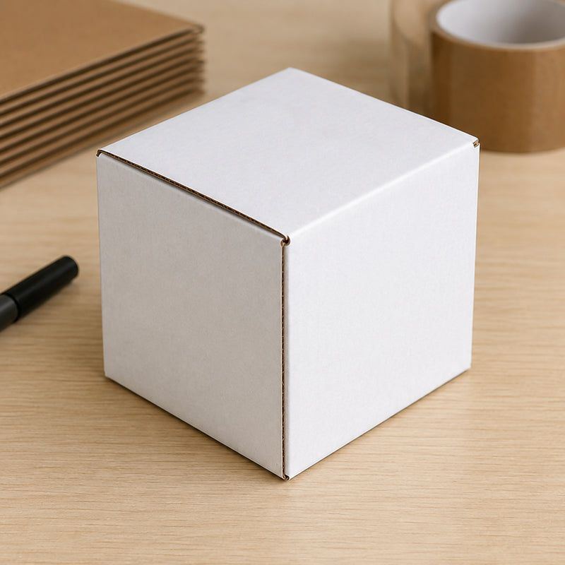 Marbig Pro Shipping Box White 130x130x130mm Carton of 25 - image 3