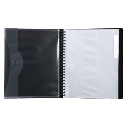 Marbig Professional Refillable Display Book 20 Pocket with Wallet Black