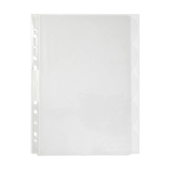 Marbig Professional 37825 clear polypropylene View Tab dividers with five stepped round transparent tabs and a punched binding strip