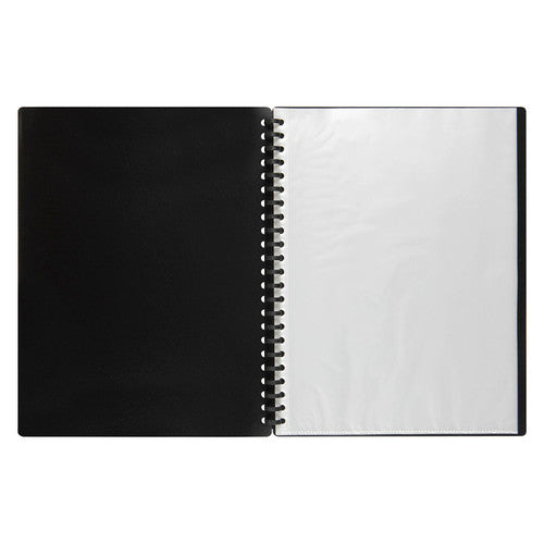 Marbig Refillable Display Book 20 Pocket A4 Black