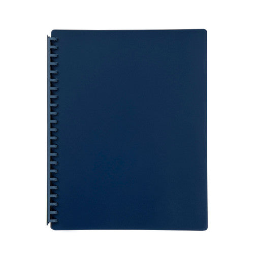 Marbig Refillable Display Book 20 Pocket A4 Dark Blue