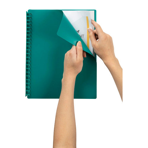 Marbig Refillable Display Book 20 Pocket A4 Green