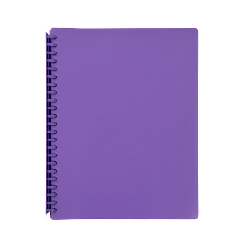 Marbig Refillable Display Book 20 Pocket A4 Purple