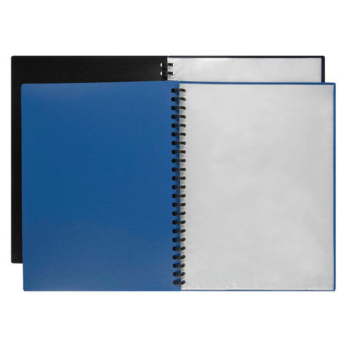 Marbig Refillable Display Book 40 Pocket A4 Assorted Pack of 12
