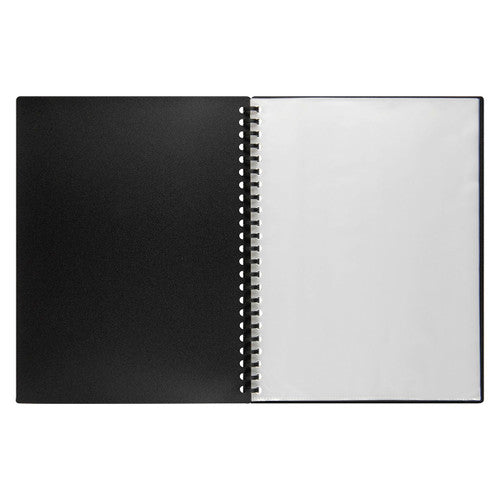 Marbig Refillable Display Book 40 Pocket A4 Black