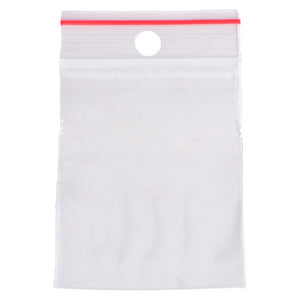 Marbig resealable clear polypropylene polybags 40x50mm pack of 50 shown on white background
