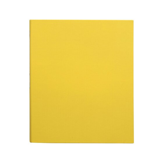 Front of the lemon Marbig A4 ring binder, a warm yellow cover with a fine textured finish