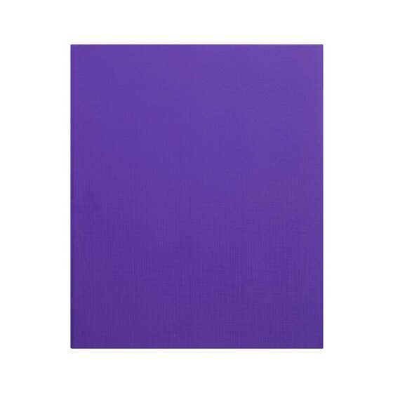 Straight on view of the violet purple Marbig 25mm binder cover showing the woven polyethylene texture