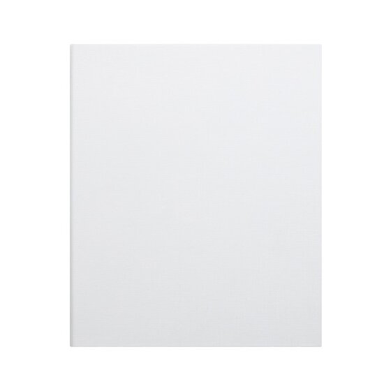 Front cover of the white Marbig 25mm polyethylene ring binder with a fine woven surface