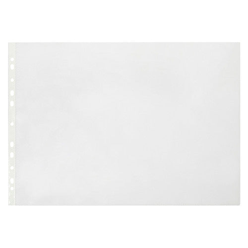 Marbig Heavyweight A3 Landscape Clear Sheet Protectors box of 100 on white background