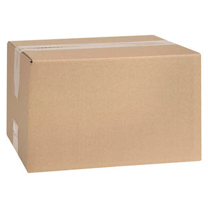 Marbig Professional 51027 low rectangular brown shipping carton, 255 x 205 x 145mm, sealed with clear packing tape along the top