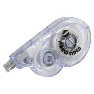 Marbig 975753 Sidewinder correction tape, one clear dispenser from the box showing the grey Sidewinder wheel and applicator tip